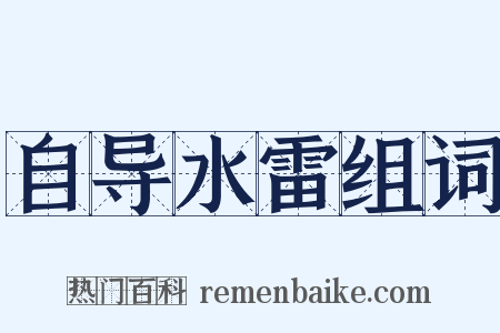 自导水雷组词是什么意思的图片